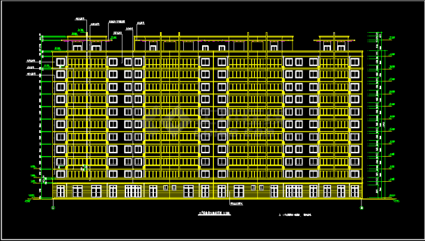 多层住宅建筑施工设计CAD平立面图-图二