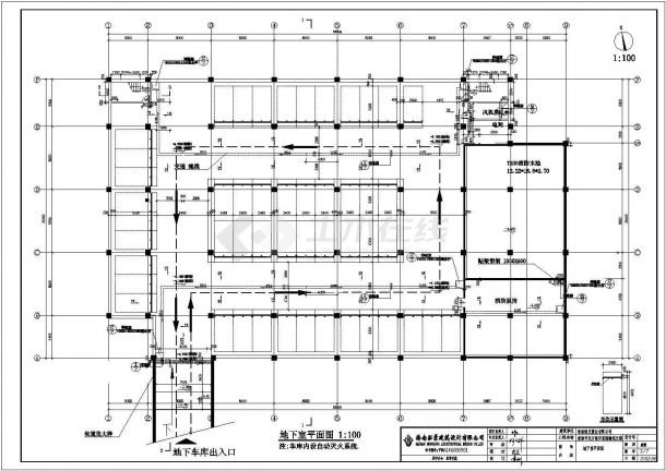 某建筑工程地下车库建筑设计方案图纸-图二