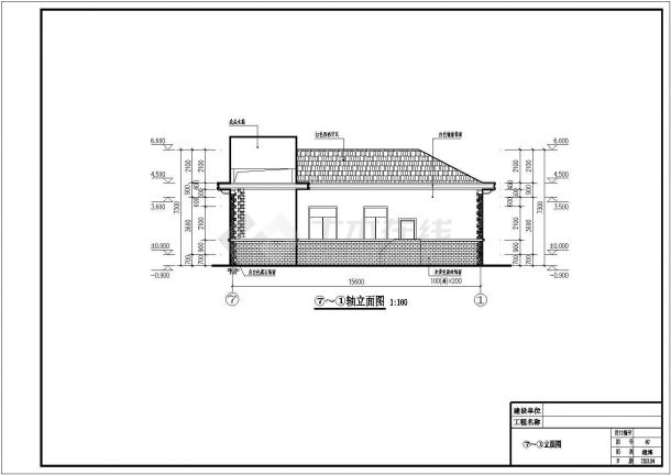 某地单层框架结构独栋别墅建筑设计方案图纸-图二