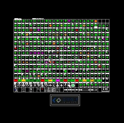 CAD平面树图例-图一
