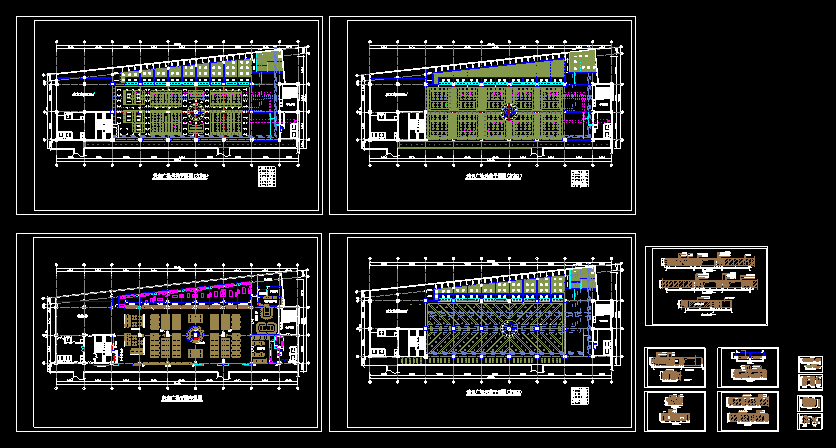 某市美食广场装修CAD施工设计方案图