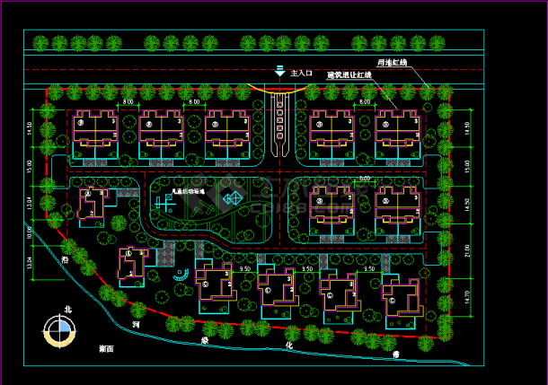 南京城镇居住建筑设计施工CAD方案图纸-图二
