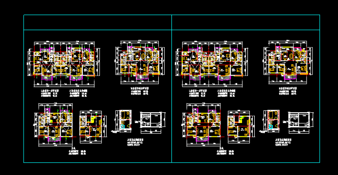 高层住宅建筑户型设计施工CAD方案图_图1