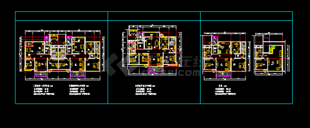 某高层住宅建筑设计CAD施工户型图-图一