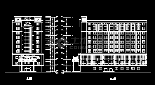 某大酒店建筑CAD设计施工平面图纸-图二