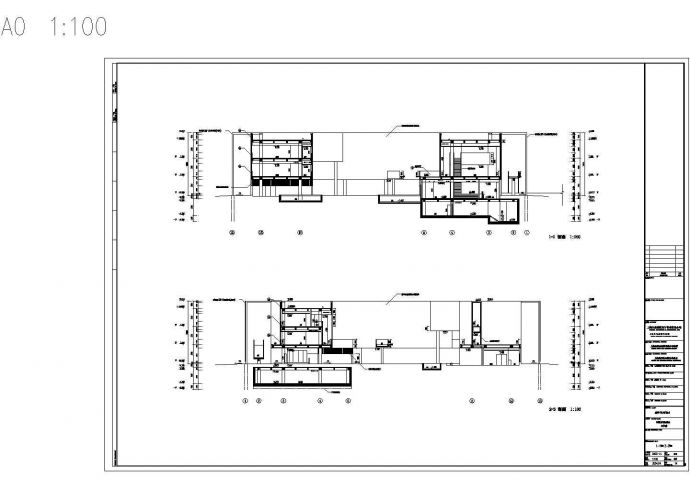 某地区三层框架结构办公楼建筑设计方案图纸_图1