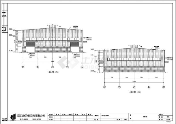 某造纸厂门式钢架厂房设计方案图纸-图二