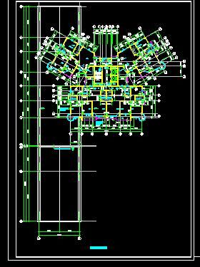 高层住宅楼全套建筑施工CAD方案设计详图-图二