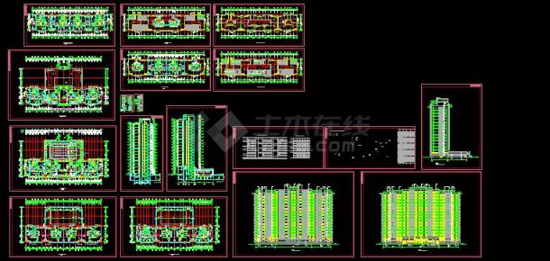 哈尔滨休息区建筑施工cad设计方案图纸-图一