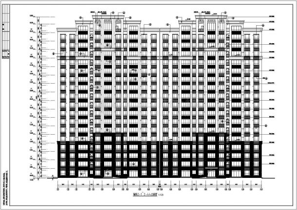 山东某市17层住宅楼建筑设计施工图-图一