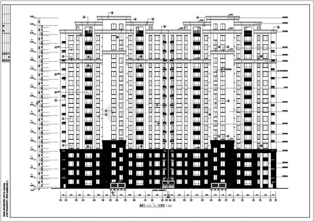 山东某市17层住宅楼建筑设计施工图-图二