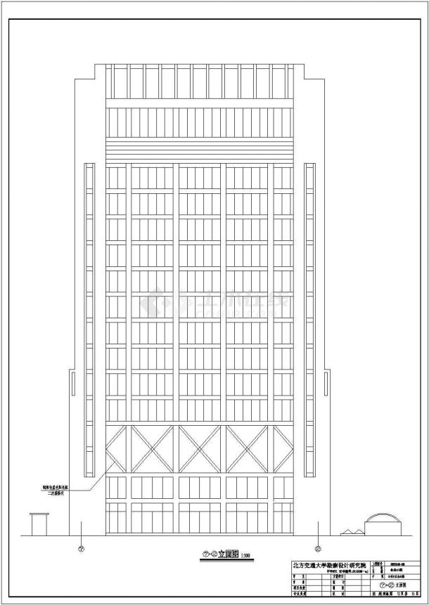 某十六层框筒结构办公楼建筑设计施工图-图二