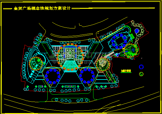 重庆金贸广场建筑CAD施工设计方案图纸-图二
