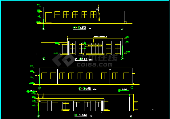 某职工餐厅建筑CAD设计施工平面图-图二