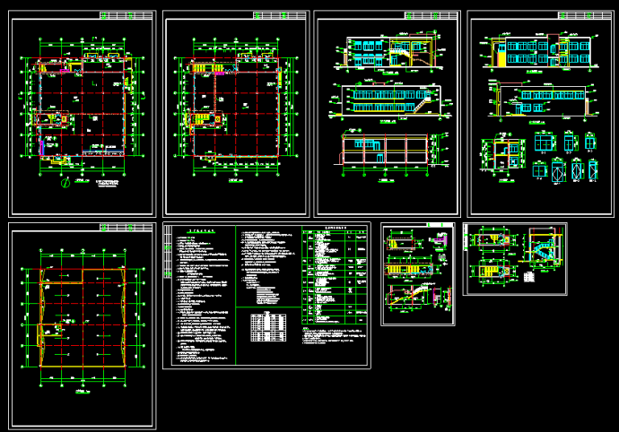 一套完整的多功能食堂建筑CAD设计竣工图_图1
