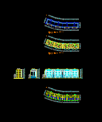住宅楼及沿街店面设计施工CAD方案图-图二