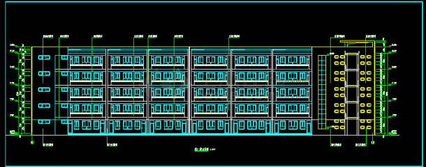某学校高档教学楼全套cAd平立面施工图-图二
