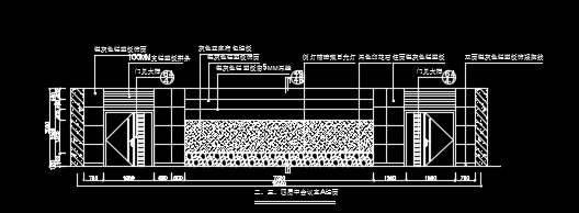 某地办公楼120平会议室装饰详图-图二