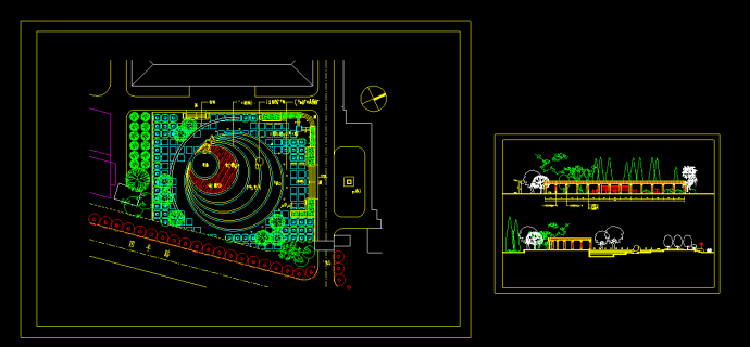 某广场环境规划及建筑规划cad详细平面施工图_图1