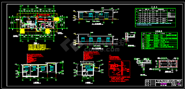 某县城给水房的cad结构设计施工图纸-图二