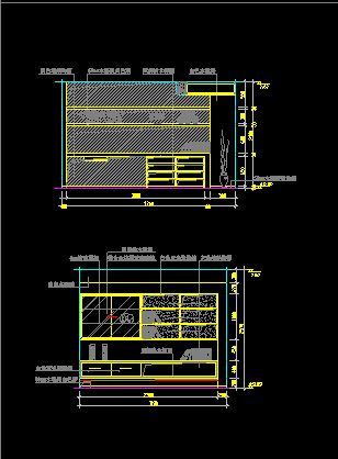 某室内书房装修设计CAD施工平面图纸-图二