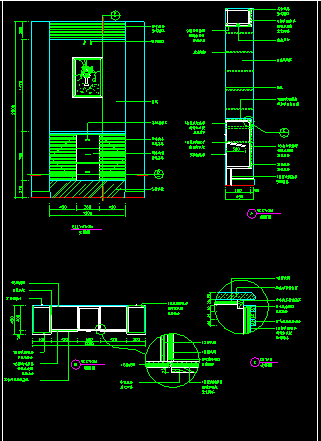 某室内玄关装修CAD设计施工平面图库-图二