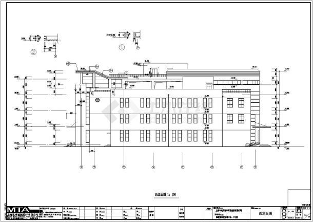 某社区四层框架结构会所建筑设计施工图-图二