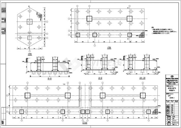 南京某厂房七层框架结构建筑单体结构施工图-图二