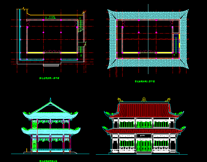 某市古庙全套测绘CAD设计施工平立面图纸_图1