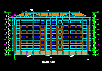 某市多层公寓建筑CAD施工设计平面图-图二