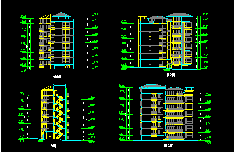 大川水岸住宅楼建筑施工设计CAD扩初图-图二