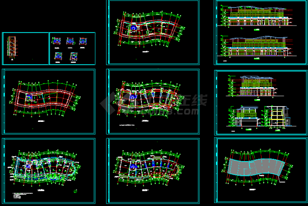 某市会所建筑CAD设计施工平面图纸-图一
