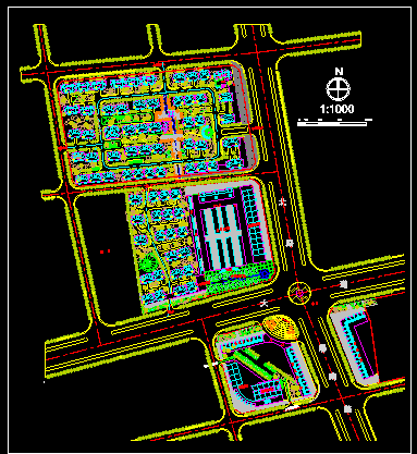 某市居住区详细规划建筑CAD设计施工图-图一