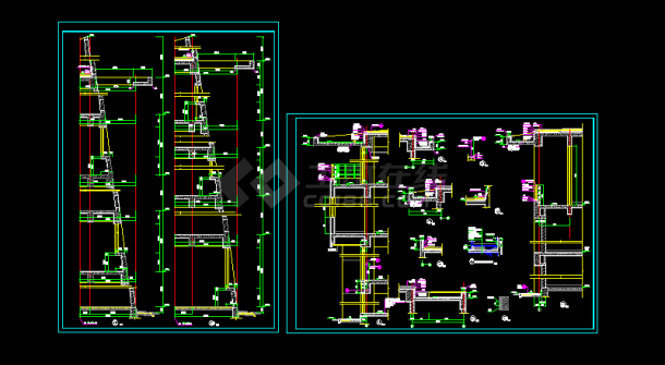 室内节点详图及墙身剖面cad施工图-图一