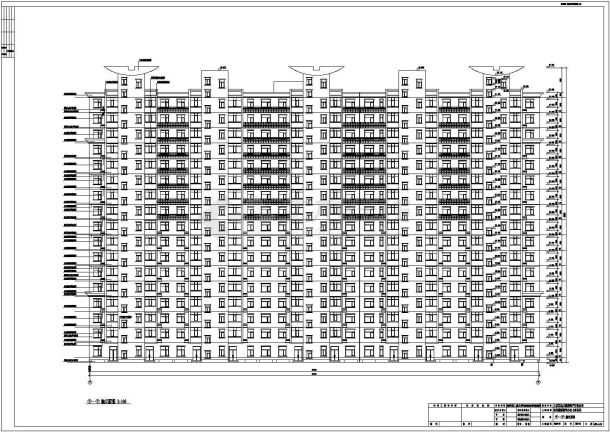 某小区十七层住宅楼建筑设计方案图-图一