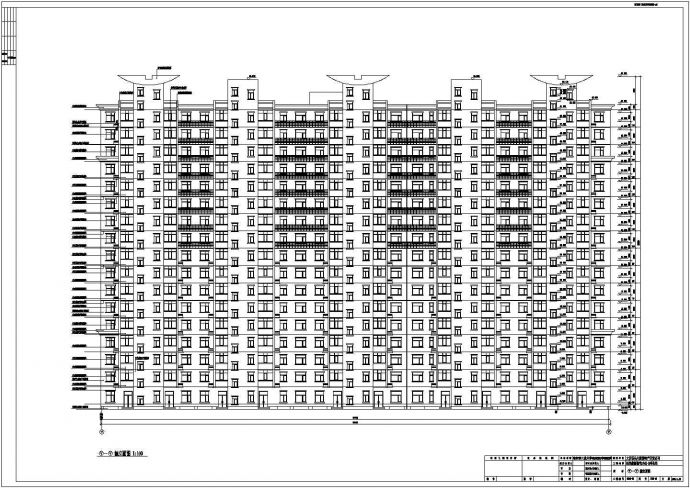 某小区十七层住宅楼建筑设计方案图_图1