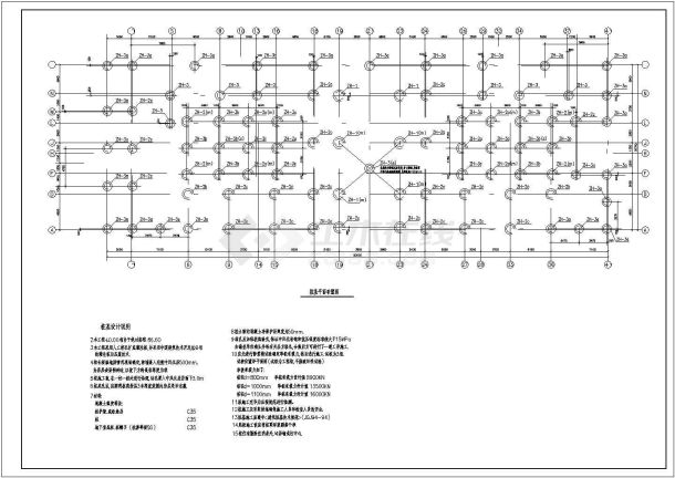 本科毕业设计六层办公楼框架结构图纸-图二