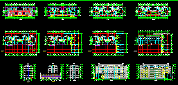 某多层底商住宅楼建筑设计CAD全套施工图_图1