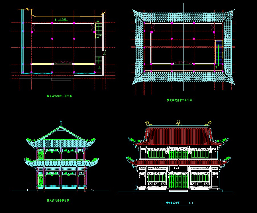 某古庙全套设计测绘CAD详情图纸
