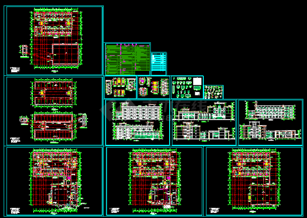 某市多层宿舍住宅楼施工CAD建筑设计图-图一