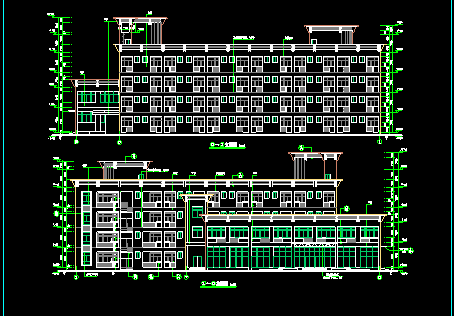 某市多层宿舍住宅楼施工CAD建筑设计图-图二