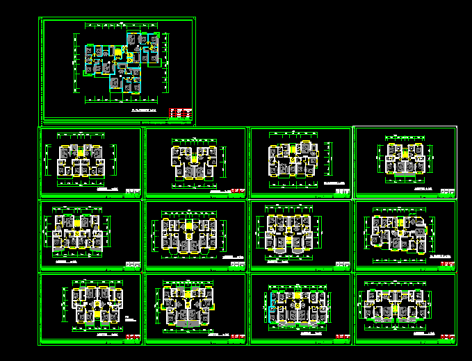 高佳苑小区建筑设计CAD户型平面图_图1