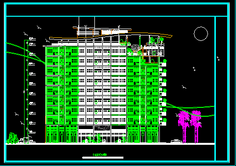 某单位高层住宅建筑施工CAD全套设计带总图-图二
