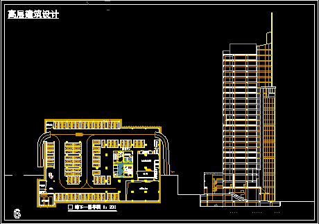 世纪阳光苑高层住宅设计施工CAD建筑方案-图二