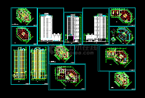 东方神韵高层住宅设计施工CAD方案图纸-图一
