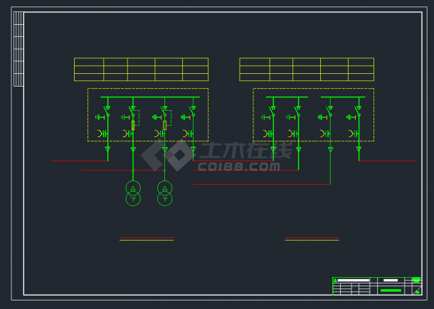 某电厂高压配电系统CAD全套设计图纸-图二