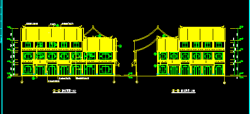 某仿古清式公建建筑CAD设计施工平面图-图二
