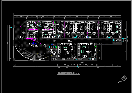 某ＫＴＶ包厢装修CAD设计施工完整图-图二
