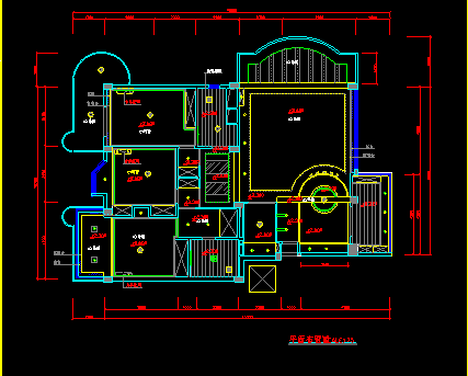 某私人住宅装修CAD施工设计图纸-图二