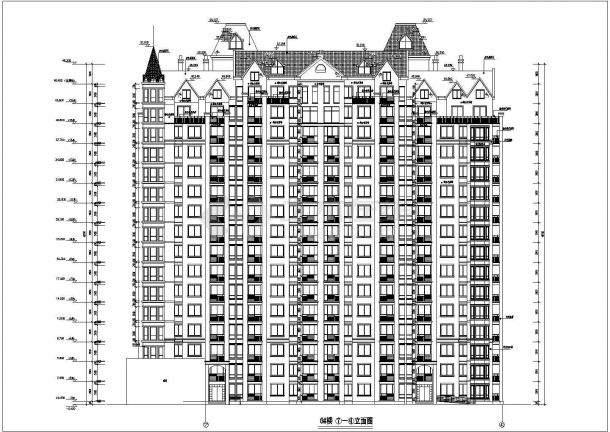 某小区16层剪力墙结构住宅楼建筑设计方案图纸-图一